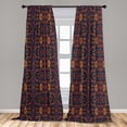 thumbnail image 5 of Ambesonne Eastern Curtains, Floral Glass Pattern, Pair of 28"x63", Multicolor, 5 of 5
