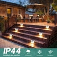 thumbnail image 3 of BKSDUEH Solar Step Lights Outdoor, 12 Pack Warm White LED Deck Lights for Stair, Balcony, Railing, Front Porch, Yard, Garden and Patio Decor, 3 of 6