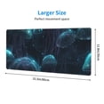 thumbnail image 3 of Pofeuu Ice blue light spot jellyfish Print Desk Mat for Keyboard and Mouse，Computer Desk Matt for Desktop，Large Mouse Pad for Desk，Desk Pads on Top of Desks 12x31.5in, 3 of 8