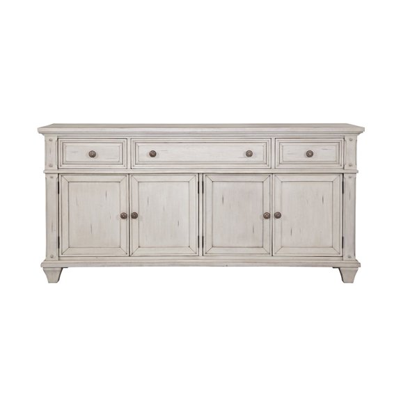 American Woodcrafters Sedona 72" Entertainment Console in Cobblestone White
