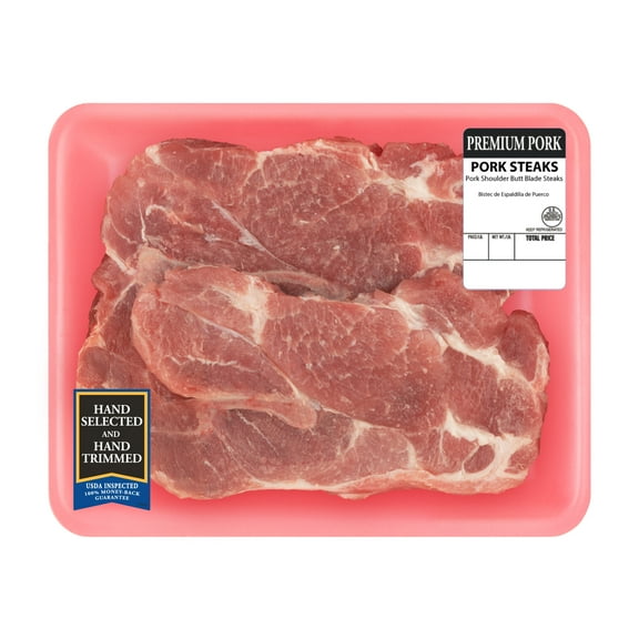 Pork Butt Steak Bone-In, 1.5 - 3.5 lb Tray