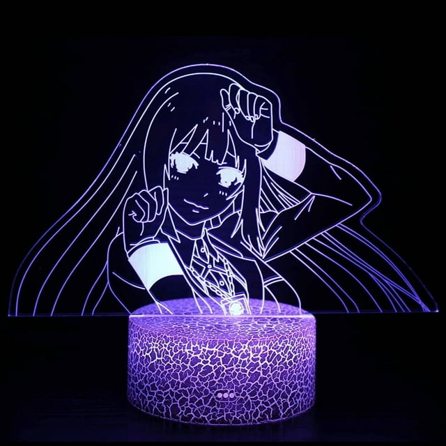 Luz nocturna LED 3D Jabami Yumeko de Kakegurui que cambia de color