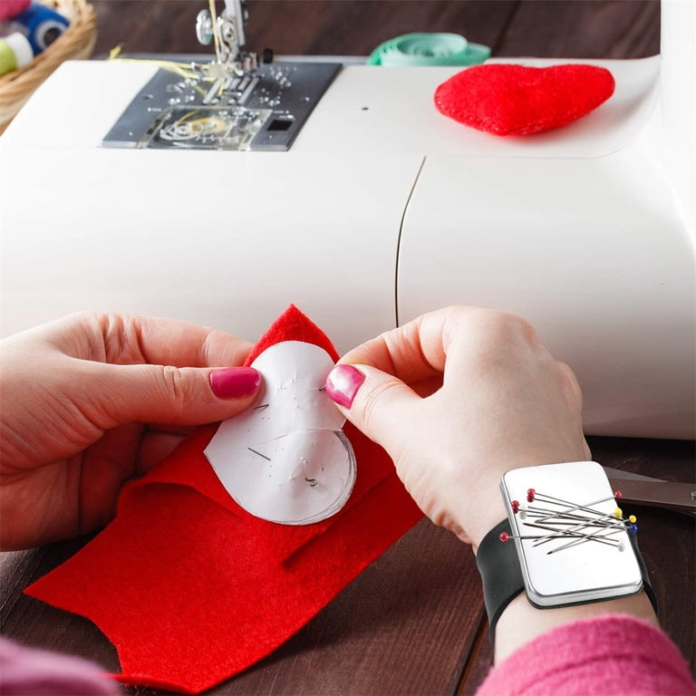 Magnetic Silicone Wrist Strap - Square Pin Cushion Bracelet For Sewing, Embroidery & Hair Styling-829410