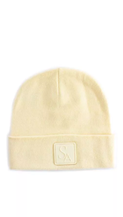 Slouch Beanie Hat - Pale Yellow 