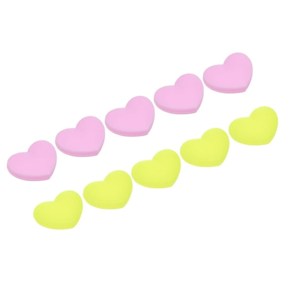 Uxcell Tennis Vibration Dampener, 10 Pack Heart Shock Absorber Yellow, Pale Pink
