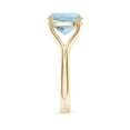 thumbnail image 3 of Angara Natural 3.5 Ct. Aquamarine Solitaire Ring in 14K Yellow Gold for Women (Ring Size: 3), 3 of 10