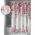 thumbnail image 4 of Pink Eucalyptus Bathroom Curtain 78 Inch Shower Curtain with Hooks, Gold Branches Vintage Flower Plant Waterproof Polyester Bath Curtain Washable Bathtub Curtain 72''x 78'', 4 of 6
