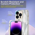 thumbnail image 3 of Designed Case for iPhone 14 Pro, PU Leather Grain Phone Case for iPhone 14 Pro 2022 (6.1 Inch), Cover Case with Camera Protection, Grey Oil Paints, 3 of 13