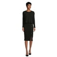thumbnail image 3 of Time and Tru Women's Rib Knit Long Sleeve Top and Midi Skirt Set, 2-Piece , Sizes XS-XXL, 3 of 6