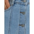 thumbnail image 5 of INSPIRE CHIC Women's Denim Skirt Button Down Pockets 2026 Western Midi Jean Skirts XL Light Blue, 5 of 6