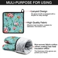 thumbnail image 7 of Pioneer Flower Floral Print Pattern Kitchen Oven Mitt and Pot Holder Sets 2 Pcs for Baking, Cooking and Grilling, Heat Resistant Up To 392 °F, 7 of 7