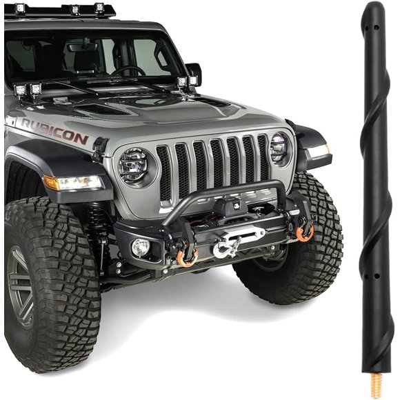 shiyou-Antenna for Jeep Wrangler Gladiator JL JK JT Rubicon Sahara 2007-2025, Short Jeep Wrangler Unlimited Sport 4xe Willys Mojave Antenna Replacement, 7 Inch Jeep Wrangler Gladiator Accessories