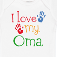 thumbnail image 4 of Inktastic I Love My Oma Grandchild Boys or Girls Baby Bodysuit, 4 of 5
