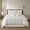 White, variant on Nanshing Home 7 Pieces Queen Comforter Set, White, Jacquard with Matching Solid Microfiber Piecework, Geometric Diamond Luxury Bedding, Includes Bed Skirt, Shams, and Decorative Pillows