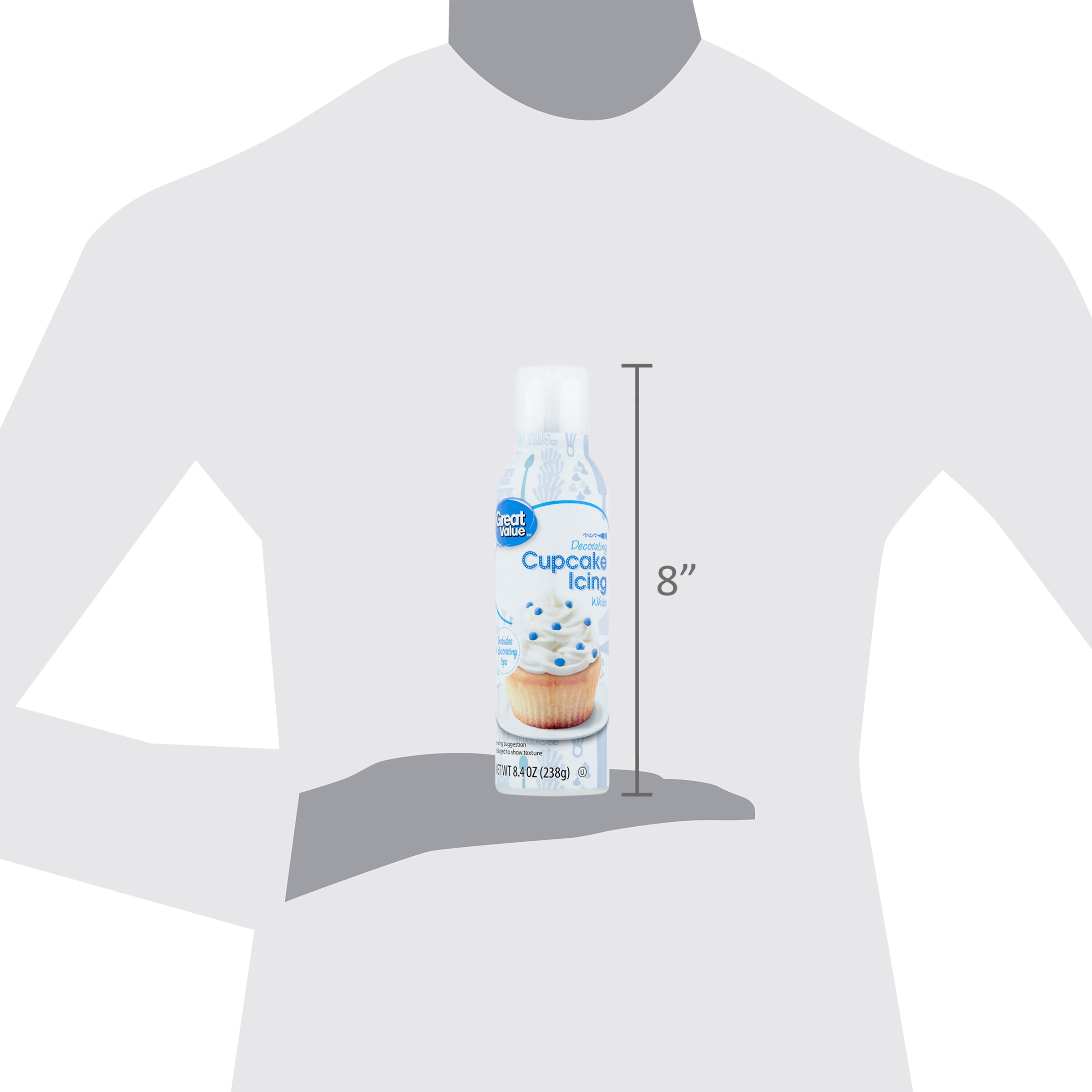(3 pack) Great Value White Cupcake Icing, 8.4 oz