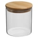 thumbnail image 1 of Uxcell 27 oz Tarro de vidrio con tapa de bambú hermética Contenedor de cocina de vidrio Tarro de almacenamiento de alimentos claro (12x10cm), 1 of 6