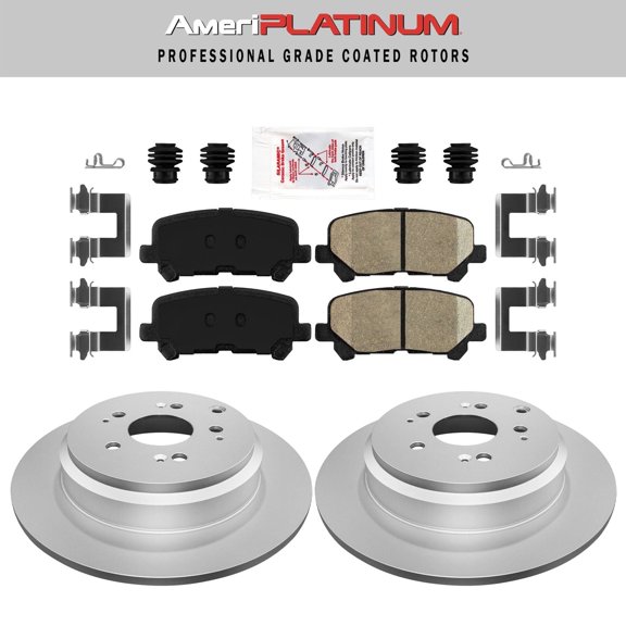 Rear Ceramic Brake Pads & Coated Rotors FOR 2007-2017 HONDA ODYSSEY PILOT ACURA