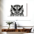 thumbnail image 3 of Elephant Stock Bewitching Owl Wall Art - Horizontal Canvas Wall Art - Living Room Wall Decor - Animal Canvas - Black And Gray Decor - 36" x 24", 3 of 8