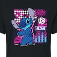 thumbnail image 3 of Disney - Lilo & Stitch - Stitch Grid - Juniors Cropped Cotton Blend T-Shirt, 3 of 5