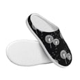 thumbnail image 3 of Lsque White Flower Dandelion Pattern Womens Comfort Cotton on Scuff With Memory Foam and Anti-skid Sole Slipper-40/41, 3 of 7