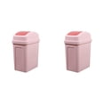 thumbnail image 1 of (2-Pack) Rinsvye Kitchen Trash Can Plastic Trash Bags Mini Swing Top Garbage Buckets Trash Odor Creative Covered Kitchen Living Wastebasket Bag Room Trash Can Flip Sundries To Store Plastic Buckets, 1 of 8