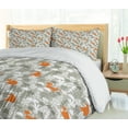 thumbnail image 5 of Ambesonne Animal Duvet Cover Sets, Fox in the Winter Forest, 2-King, Pale Sage Green Orange, 5 of 7