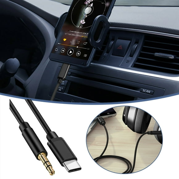 Adaptador de audio de tipo C a 3,5 mm. Conecta dispositivos de tipo C a adaptadores de auriculares con conector de audio de 3,5 mm.