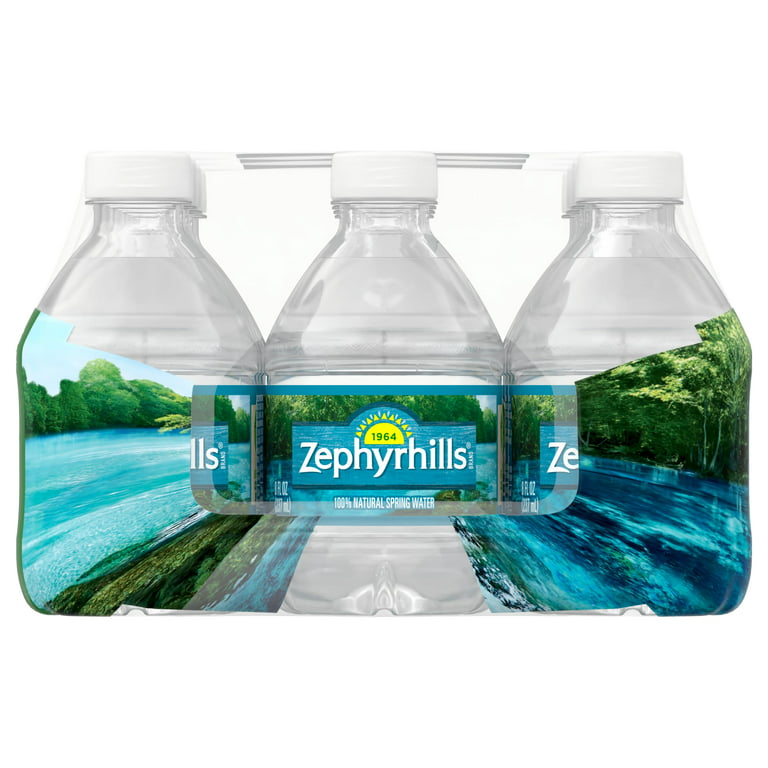 Zephyrhills Brand 100% Natural Spring Water, 8-ounce mini plastic