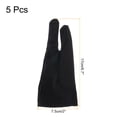 thumbnail image 2 of 5pcs Artists Drawing Glove for Digital Drawing Tablet, Art Glove, Small 6.5" x 3" Black, 2 of 5