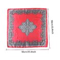 thumbnail image 3 of Mqqzkk Squared Satin Hair Scarf Flower Printed Head Scarf Soft Comfy Head Wrap Flower Hair Bandana Neck For Women, 3 of 6