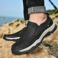 thumbnail image 6 of Mens Fashion Loafers Outdoor Casual Hiking Shoes Lightweight Non-slip Driving Shoes Daily Office Shoes Black 9 US, 6 of 7