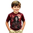 thumbnail image 3 of Hiijoy Boys Red T-Shirt Halloween Funny Graphic Short Sleeve O-Neck T Shirt, Sizes 2-13, 3 of 3