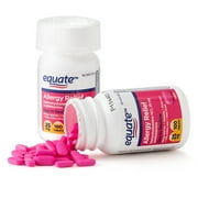 (2 pack) (2 Pack) Equate Allergy Relief Antihistamine Tablets, 25 mg, 100 Ct, 2 Pk
