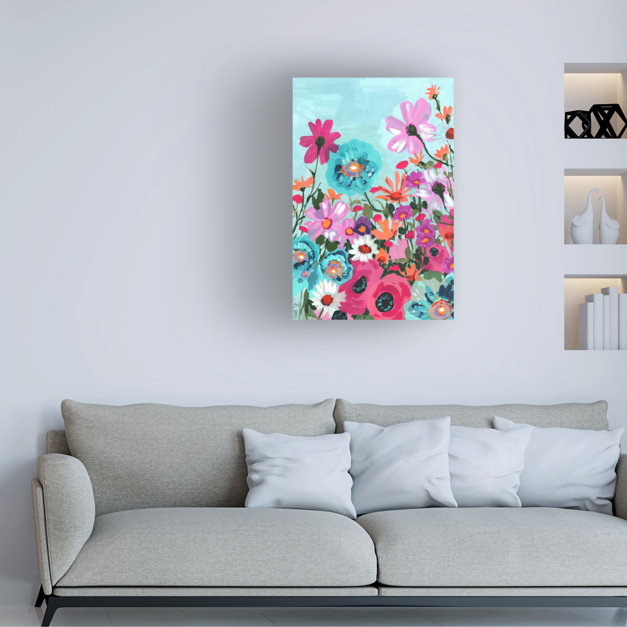 Trademark Fine Art Ania Zwara Meadow In June Pink Canvas Wall Art