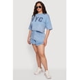 thumbnail image 3 of Women's Plus Size Acid Wash NYC Graphic Cropped Tee, 3 of 4