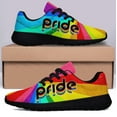 thumbnail image 6 of Unisex Fashion Rainbow Shoes, LGBT Sneakers for Men Women, Lightweight Breathable Running Walking Shoes Black Size 8.5, 6 of 7