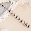 thumbnail image 5 of SPRING PARK 12pcs Mini Cute Bow Flower Black Metal Hair Clip Claw Claw Hairpin Rhinestone Crystal Headwear, 5 of 8
