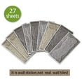 thumbnail image 4 of MOYISHI 7.87"X3.94" Self-Adhesive Wallpaper with Brick Pattern Marble,27-Sheet Peel and Stick Backsplash for Kitchen and Bathroom (Not Real Not Textured Tiles Fake 3D Look), 4 of 6