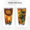 thumbnail image 3 of Fotbe Deep Yellow Colorful Sunflower Pattern 20 oz Tumbler Stainless Steel Vacuum Insulated Coffee Ice Cup Double Wall Travel Flask Leak-proof Coffee Cup-Without Straw, 3 of 8