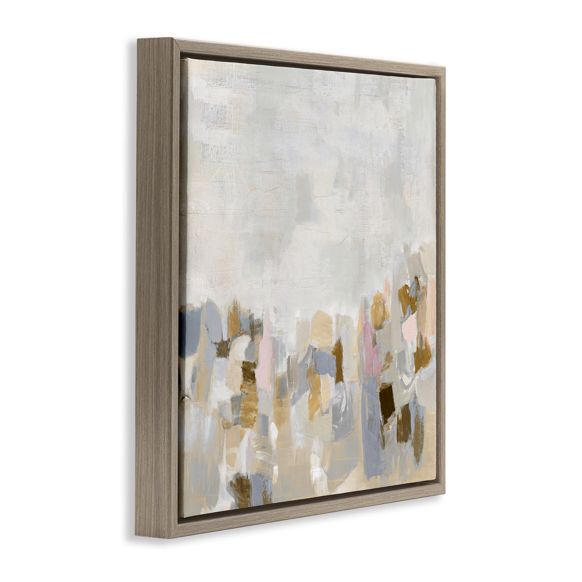 Stupell Industries Beige Southwestern Rustic Abstract Painting Brown Floater Framed Canvas Art Print Wall Art, 25 x 25