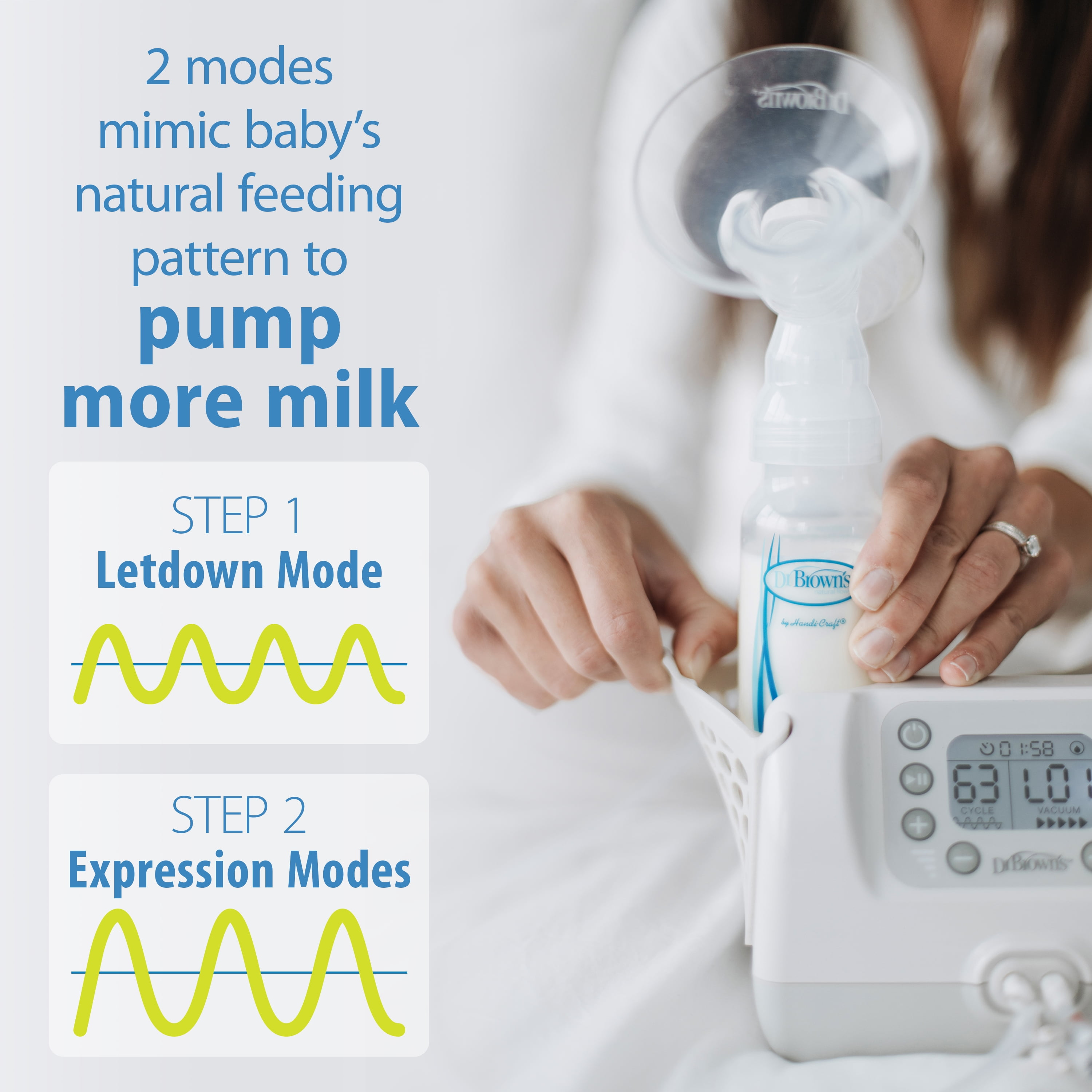 Dr. Brown's Custom Flow Hospital Strength Double Electric Breast Pump with Adjustable Settings