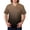 Brown_008, variant on Domuza Scrub Top Men Tie-Dye Gradient V Neck Short Sleeve Caregiver Uniform Big and Tall Soft Comfy Medical Workwear with 3 Pockets White XL