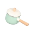thumbnail image 1 of serony Nonstick Enamel Sauce Pan Pot with Lid Kitchen Cookware Green Saucepan, 1 of 7