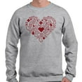 thumbnail image 2 of Nurse Icons Heart Sweatshirt Unisex Large Grey, 2 of 5