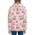 thumbnail image 4 of Hoodies for Teen Girls Boys - Cute Red Berry Bow Tie Warm Boys' Fashion Zip Up Hoodies & Sweatshirts, Boys Girls Kids Clothes Size 18-20 Youth Pullover with Kangaroo Pocket, 4 of 5