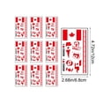 thumbnail image 3 of Taicans 10 Pack Various Countries Flag Temporary Tattoos 4.7 Inch,2026 World Cup Fan Party Face Stickers with Authentic Designs,Waterproof Skin Safe Body Art for Sports Events Festivals, 3 of 5