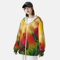 thumbnail image 5 of Gaeub Rose Psychedelic Men's and Women's UPF 50+ Long-Sleeved Sun Protection Clothing, Fishing Shirt Long Sleeve Zip - X-Large, 5 of 9