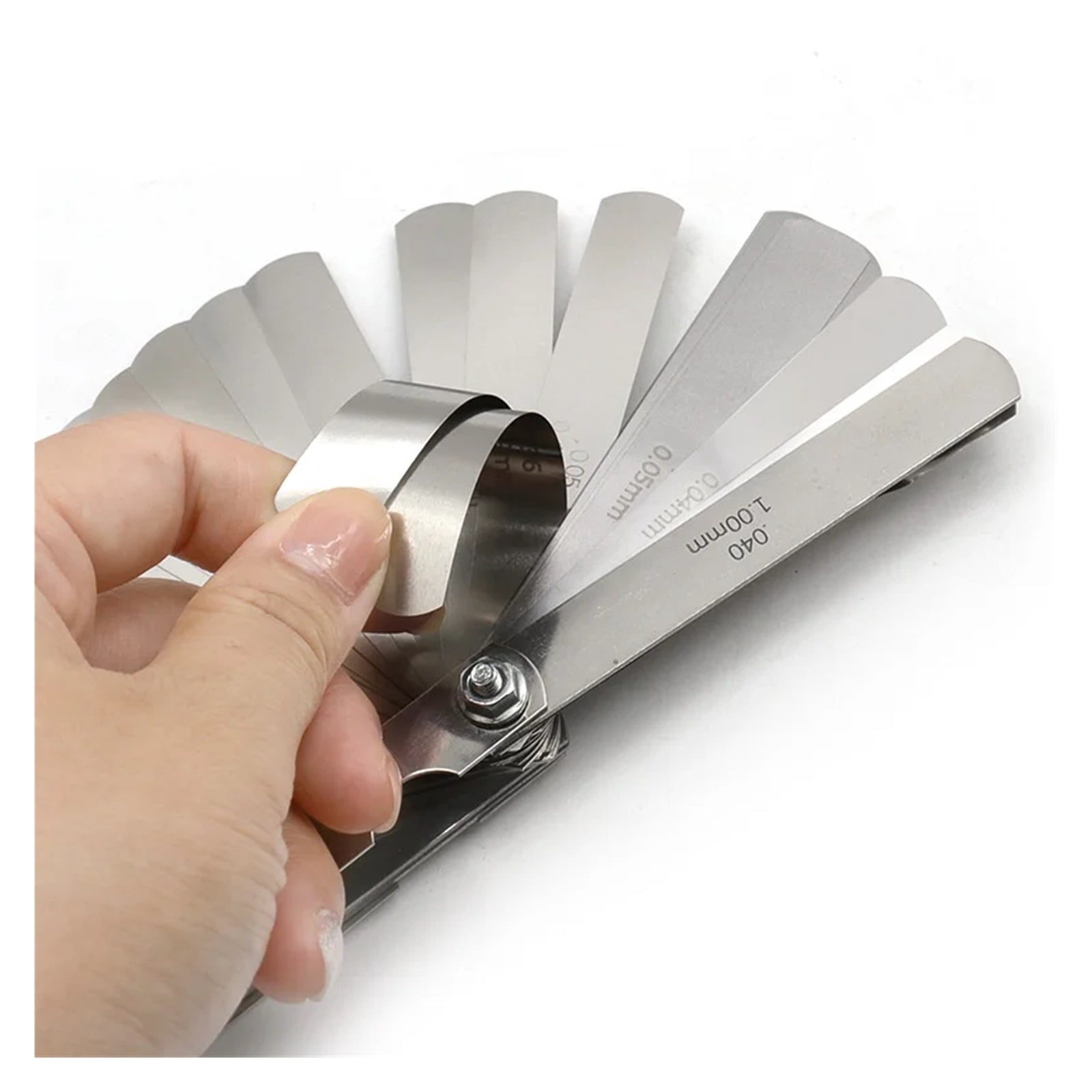 32 IN 1 Blade Feeler Gauge Metric and In Gap Measuring Tool Gauge Stainless Steel ,Easy Identification