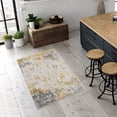 thumbnail image 3 of Rug Branch Vogue 2' x 2' (Exact Size: 2'3" x 2') Abstract Indoor Doormat Rug, Gold Grey, Contemporary - Entryway, Hallway, Bathroom, and Kitchen, 3 of 8