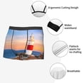 thumbnail image 3 of Fuzoiu Lighthous1 Print Men's Ultra Breathable Underwear,No Riding Up Boxer Briefs with ComfortFlexible Waistband-Small, 3 of 5